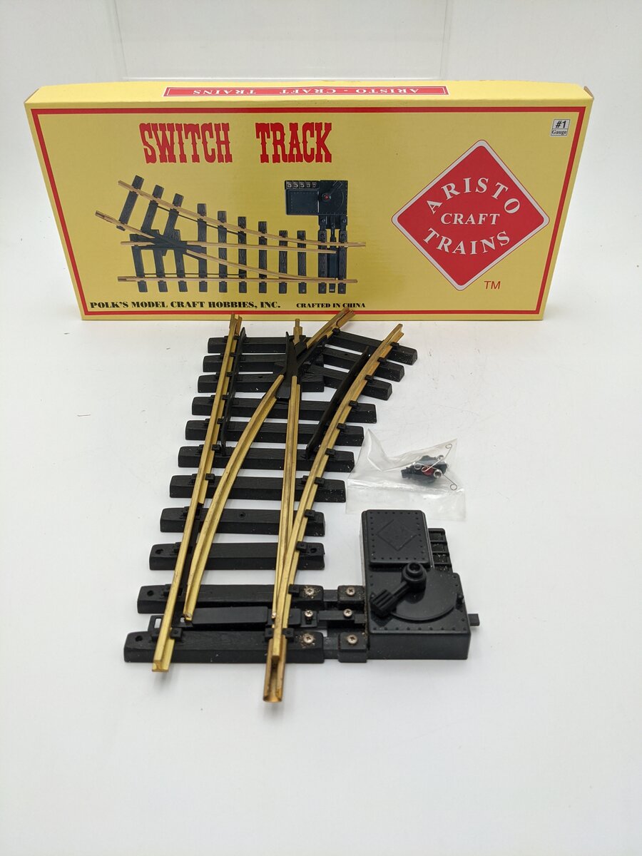 Aristo-Craft 11200 G Euro Brass Right Hand Manual Switch Turnout EX/Box