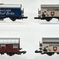 Marklin Z Scale Assorted Freight Cars [4]: (2) 8602, 8603, & 8605 VG