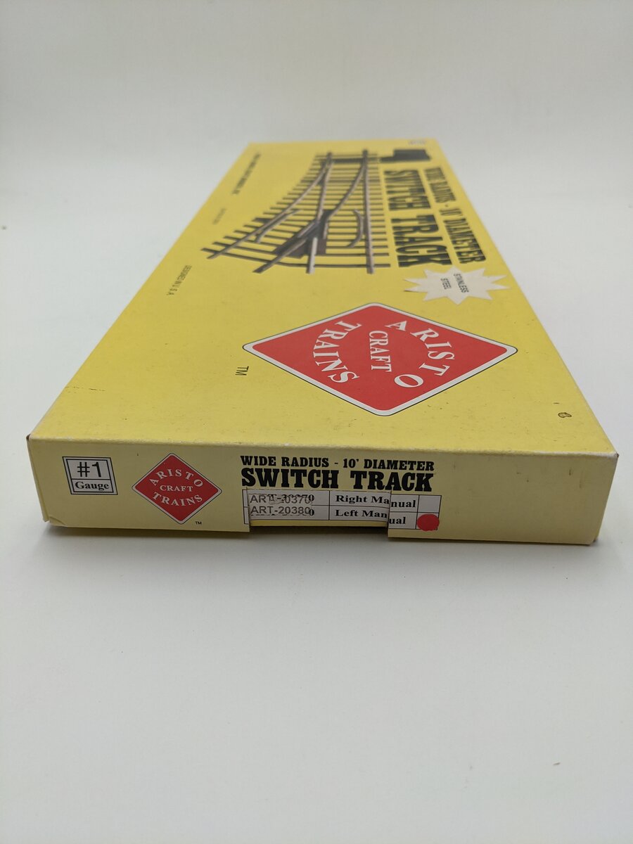 Aristo-Craft 20380 G Scale Stainless Steel Left Hand Manual Switch Turnout EX/Box