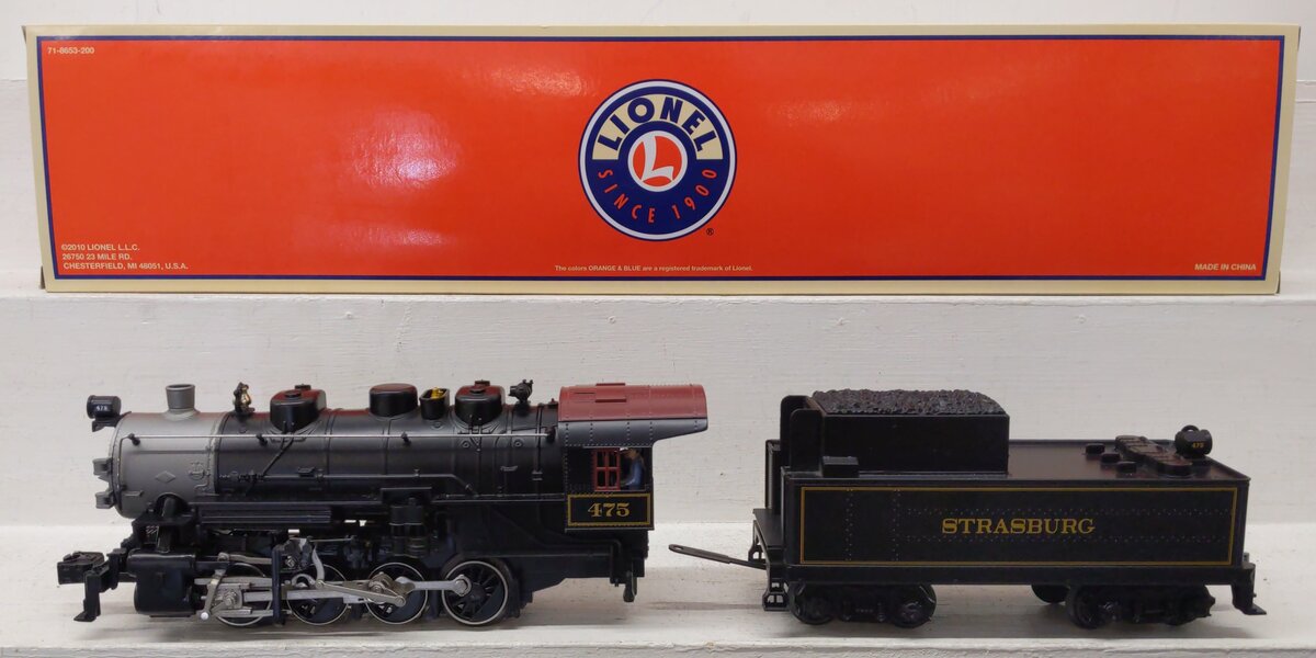 Lionel 6-38688 Strasburg 0-8-0 Steam Locomotive and Tender #475 EX/Box