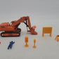 Shinsei 21016 1:85 Scale Mini Power M-16 Orange Excavator Die Cast W/Accessories EX/Box