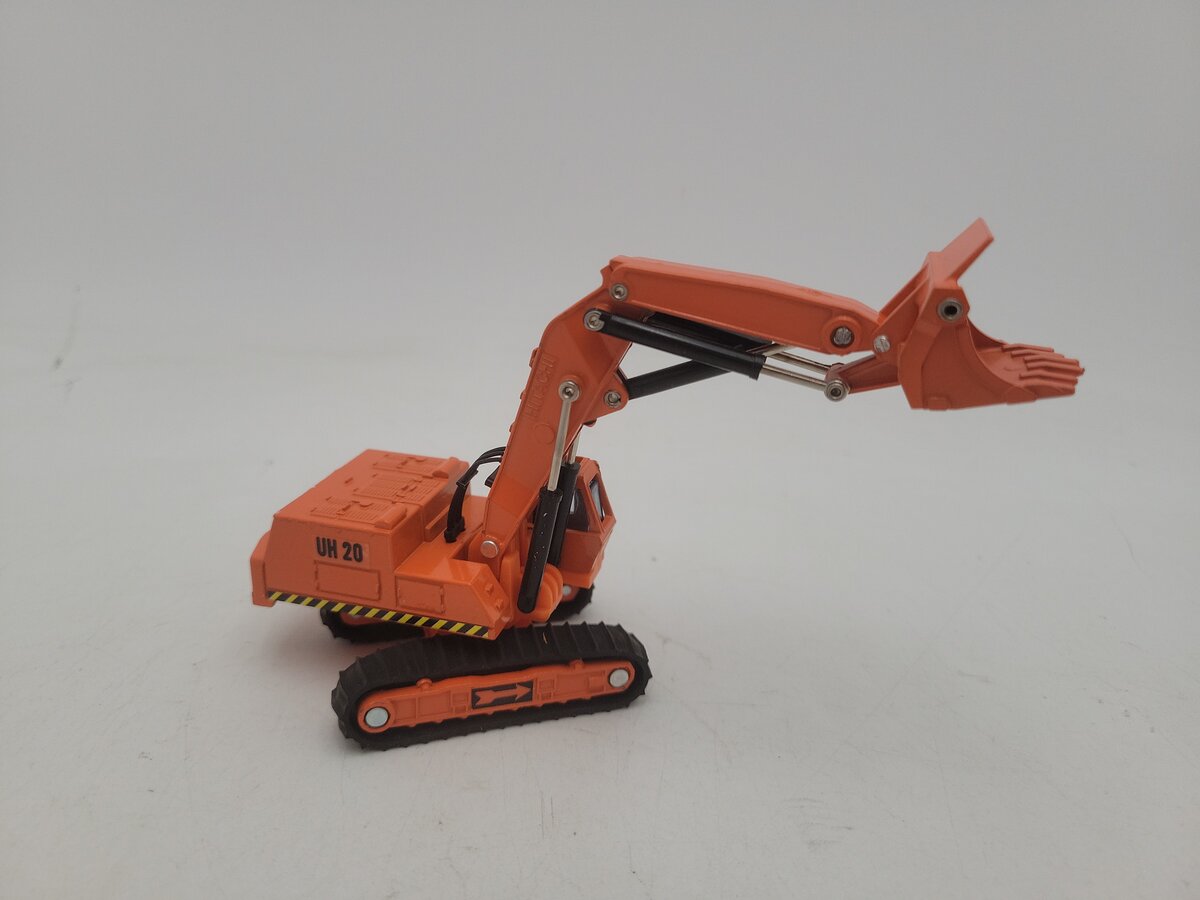 Shinsei 21016 1:85 Scale Mini Power M-16 Orange Excavator Die Cast W/Accessories EX/Box