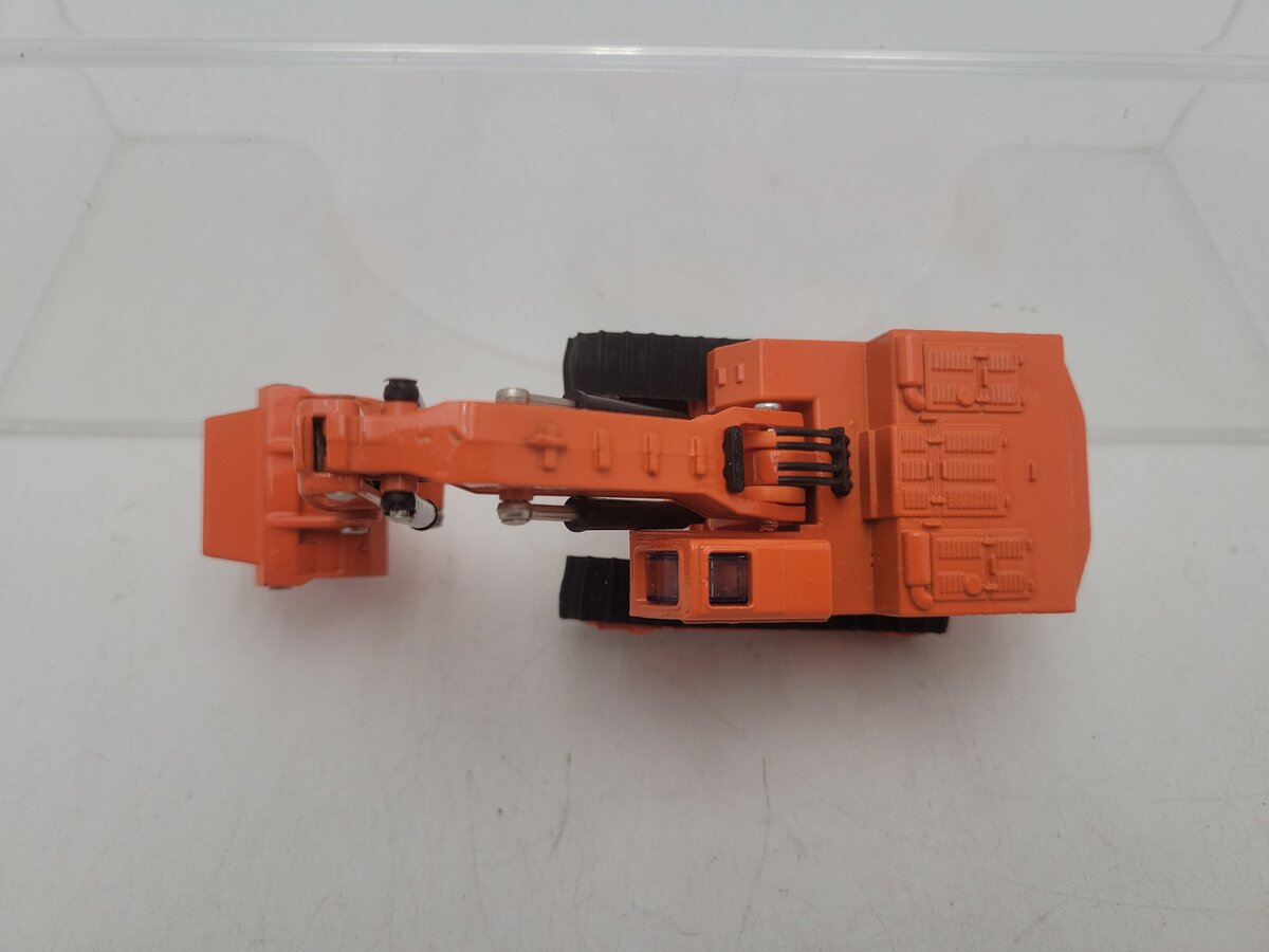 Shinsei 21016 1:85 Scale Mini Power M-16 Orange Excavator Die Cast W/Accessories EX/Box