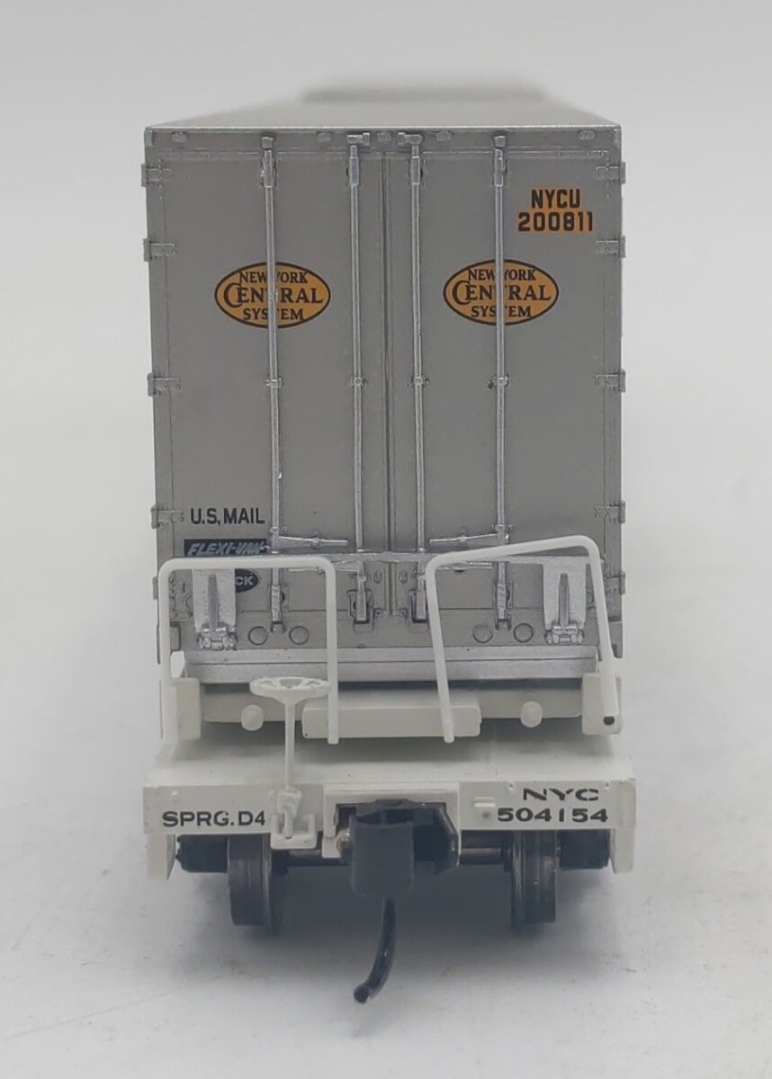 Walthers 932-40851 HO Scale NYC Flexi-Van Flatcar w/ Side Door Trailers #504154 EX