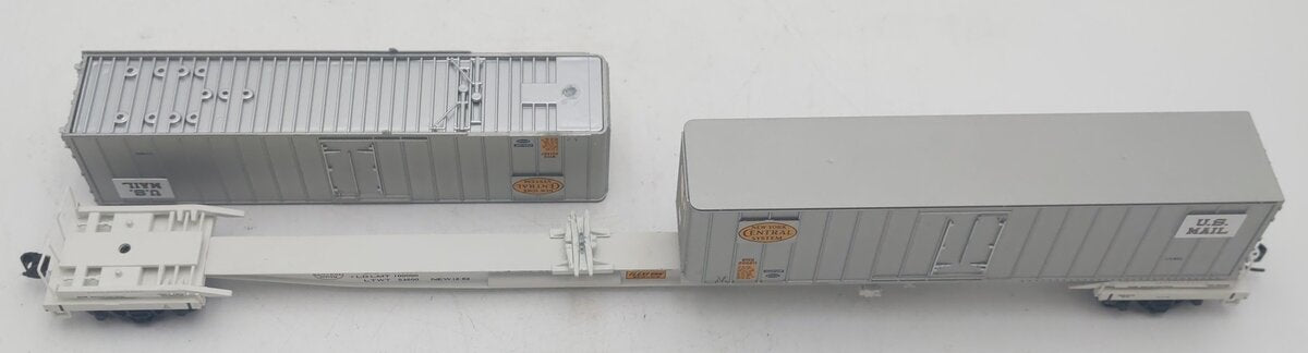Walthers 932-40851 HO Scale NYC Flexi-Van Flatcar w/ Side Door Trailers #504154 EX