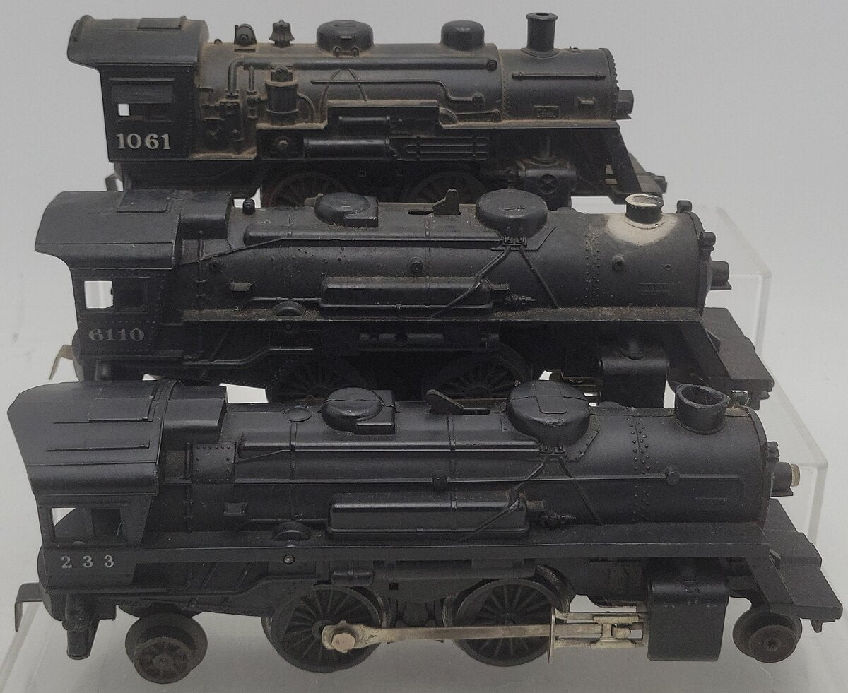 Assorted Lionel O Gauge Steam Locomotives -#6110, #1061, #233 [3]
