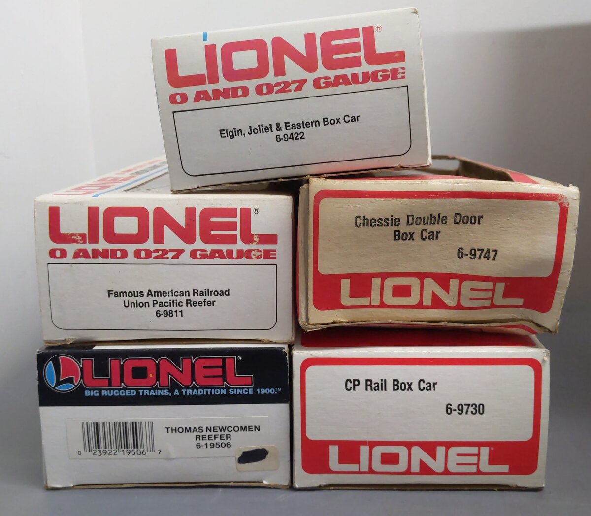 Lionel Assorted O Gauge Freight Cars [5] VG/Box