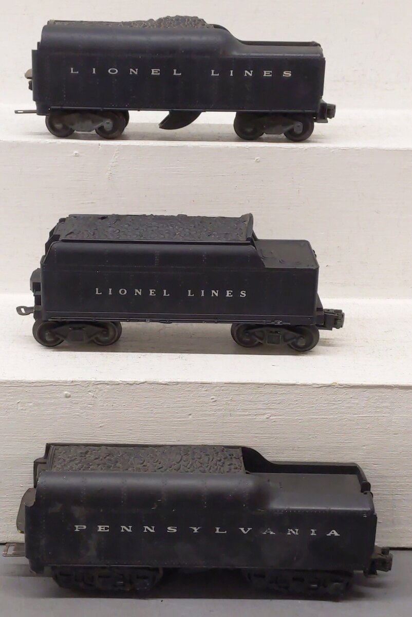 Lionel Vintage O Gauge Operating Whistle Tenders #6466W, 2046W, 2671W [3] VG