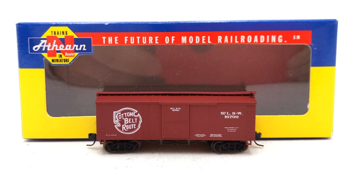 Athearn 10962 N Cotton Belt 36' Box Car #16799 NIB
