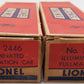 Lionel Vintage O Red Stripe Passenger Cars 2444, 2446 [2] VG/Box