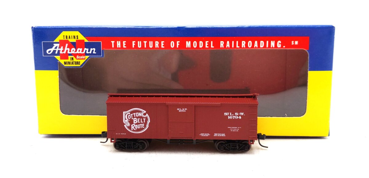 Athearn 10961 N Scale Cotton Belt 36' Box Car #16794 NIB