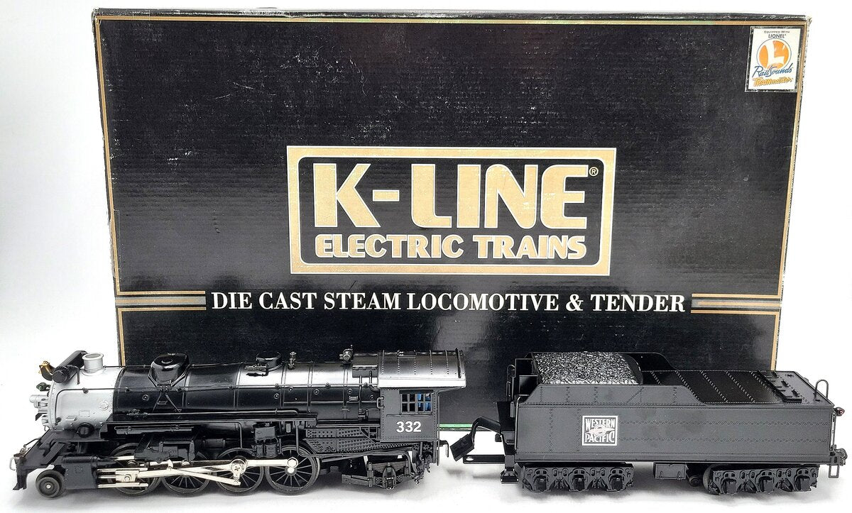 K-Line K3697-0332W O Western Pacific 2-8-2 Mikado Steam Engine w/TMCC #332 LN/Box