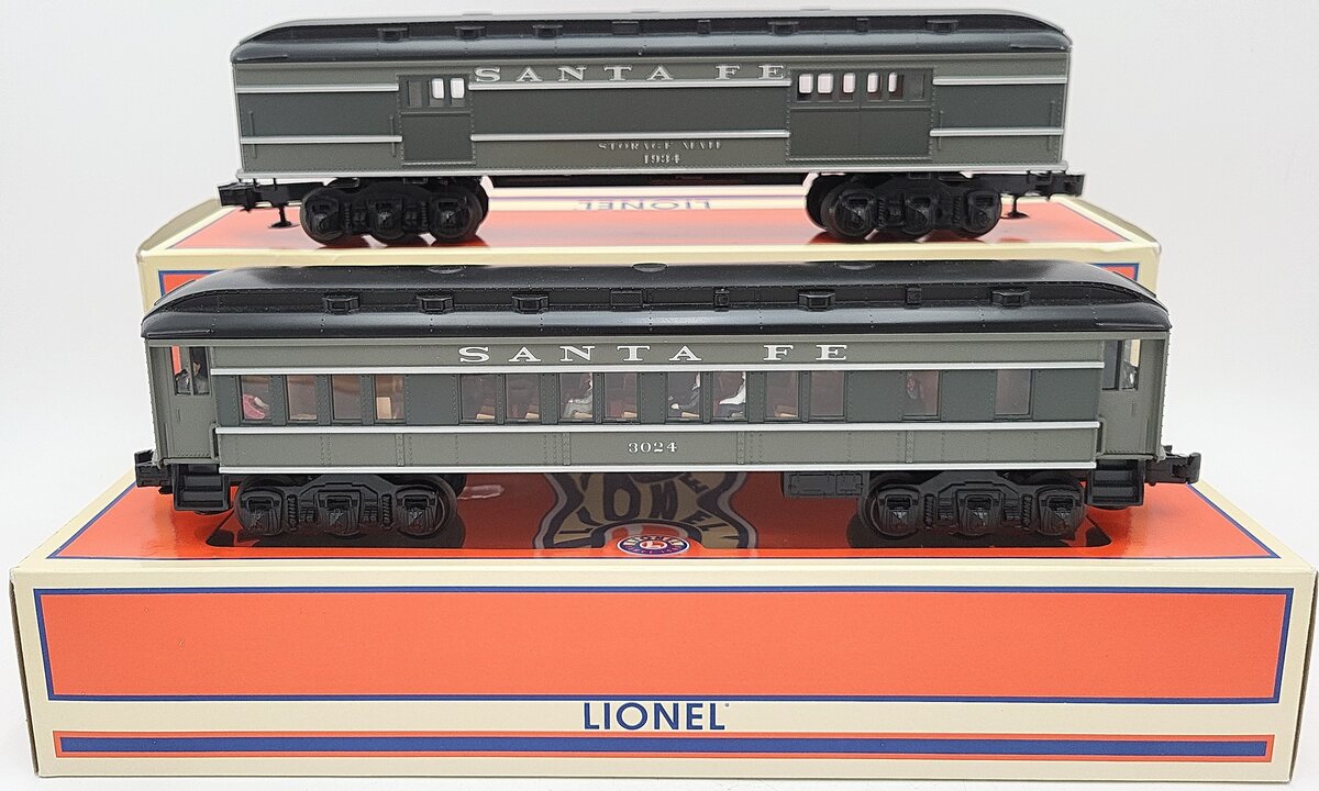Lionel 6-81779 O Santa Fe Madison Coach & Baggage Car LN/Box