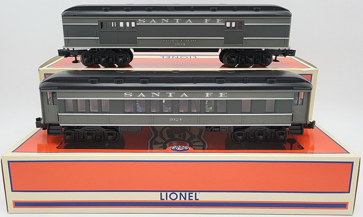 Lionel 6-81779 O Santa Fe Madison Coach & Baggage Car LN/Box
