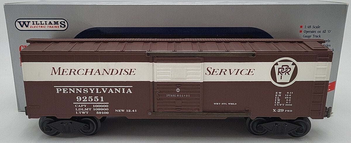 Williams 29 PRR Merchandise Boxcar 92551