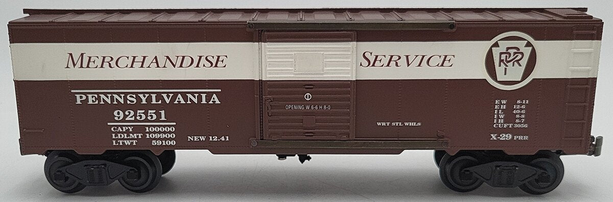 Williams 29 PRR Merchandise Boxcar 92551