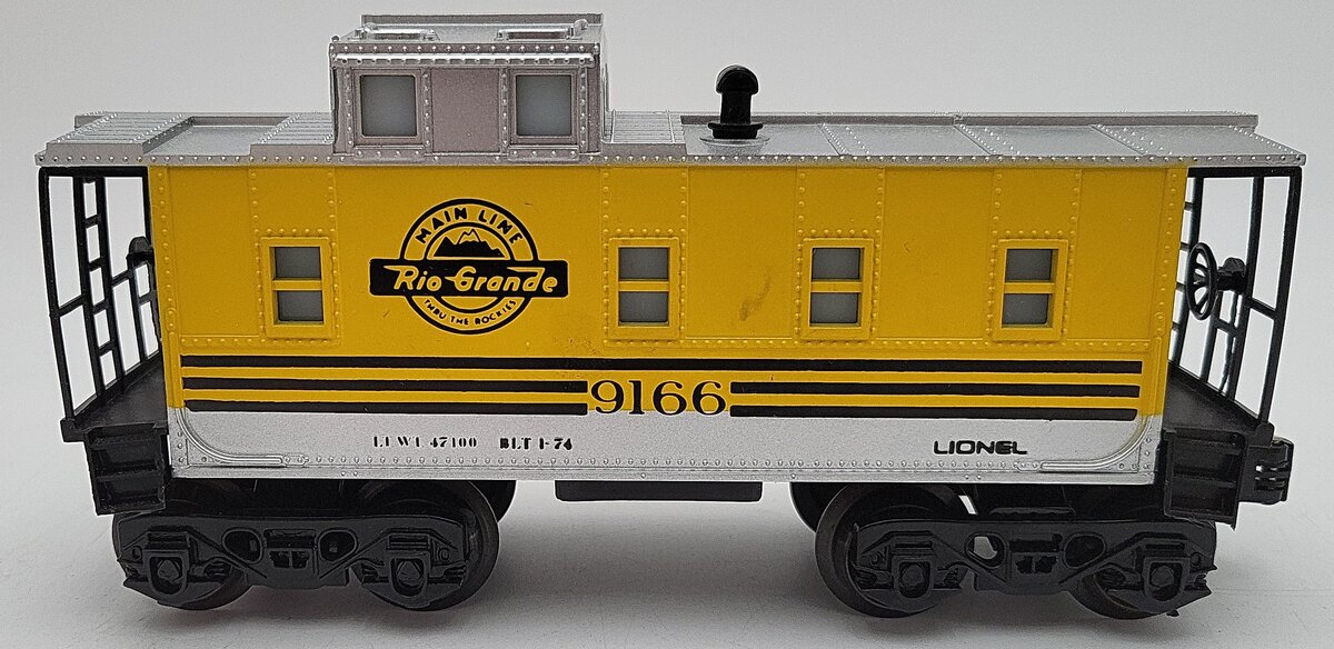 Lionel 6-9166 O Gauge Rio Grande Lighted Caboose EX/Box