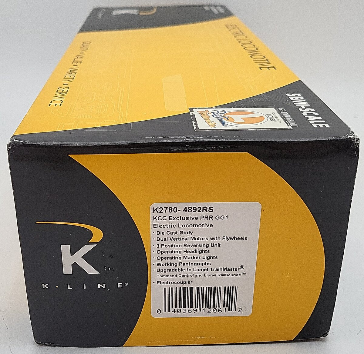 K-Line K2780-4892RS O PRR KCC Exclusive GG-1 Electric Locomotive w/TMCC #4892 EX/Box