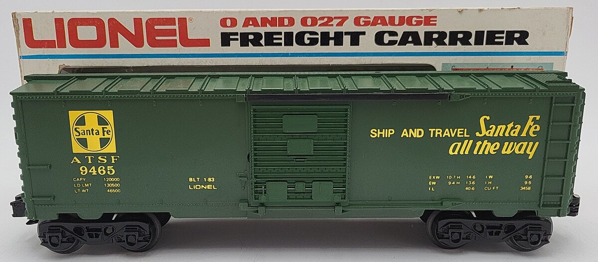 Lionel 6-9465 O Gauge AT&SF Green Boxcar #9465 EX/Box