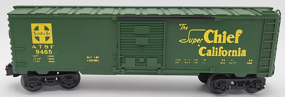Lionel 6-9465 O Gauge AT&SF Green Boxcar #9465 EX/Box
