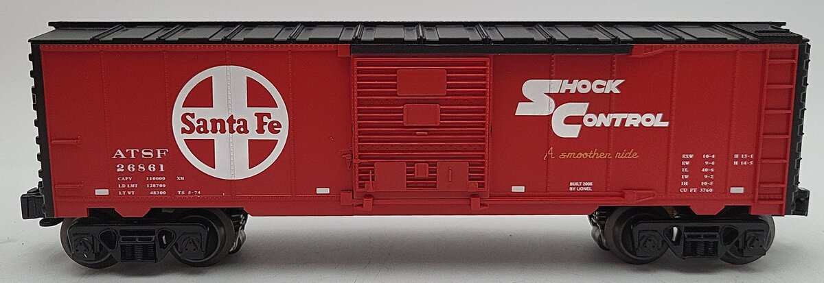 Lionel 6-26861 O Gauge Santa Fe Boxcar with Diesel Trainsounds LN/Box