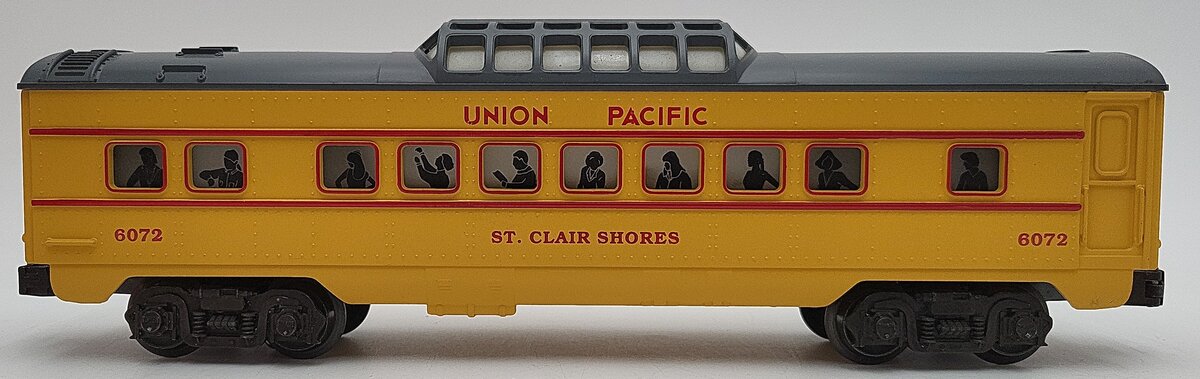 Lionel 6-16072 O Gauge Union Pacific "St. Clair Shores" Vista Dome Car #6072 EX/Box
