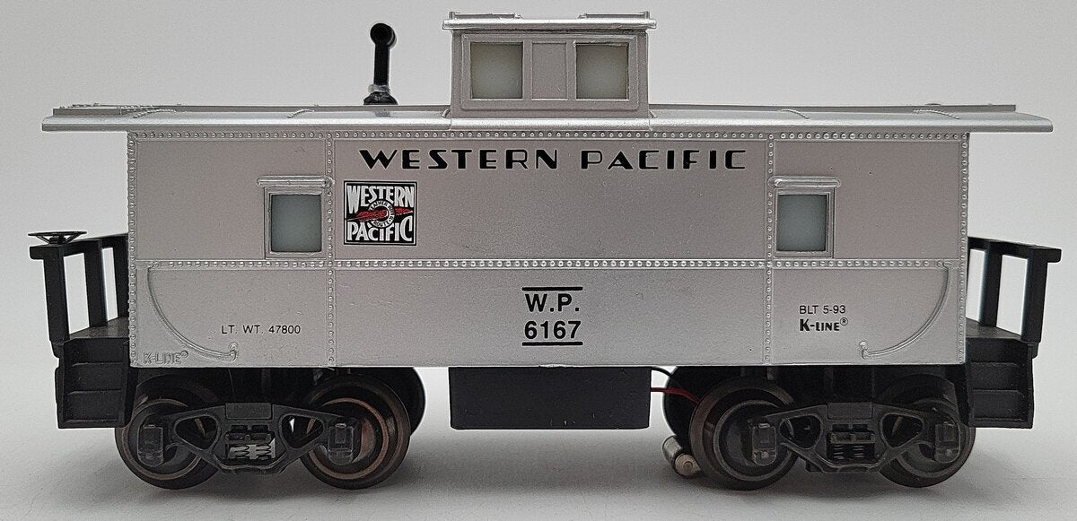 K-Line K6167 O Gauge Western Pacific Classic Silver Caboose EX/Box