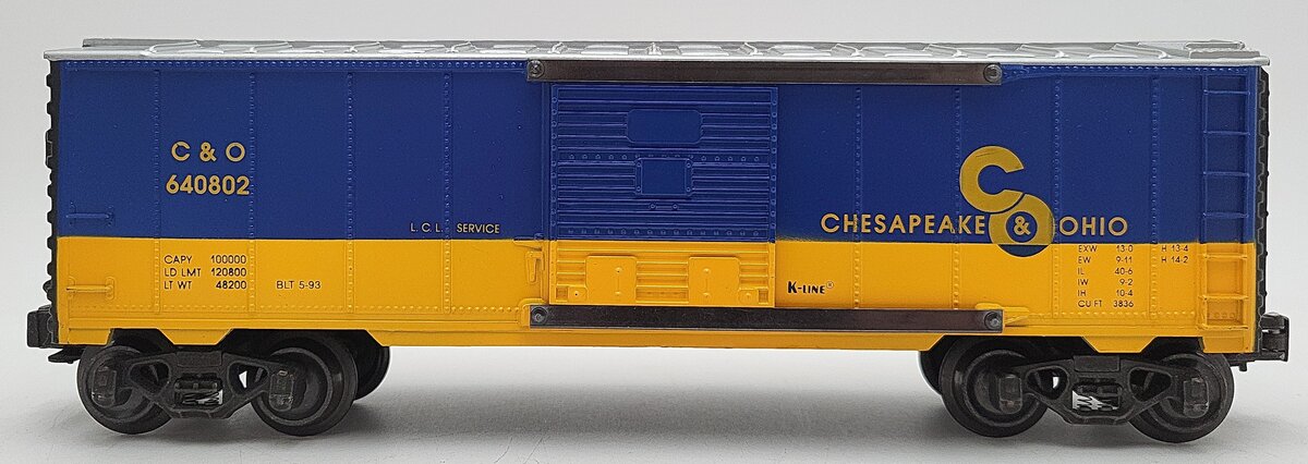 K-Line K640802 O Chesapeake & Ohio Classic Boxcar LN/Box