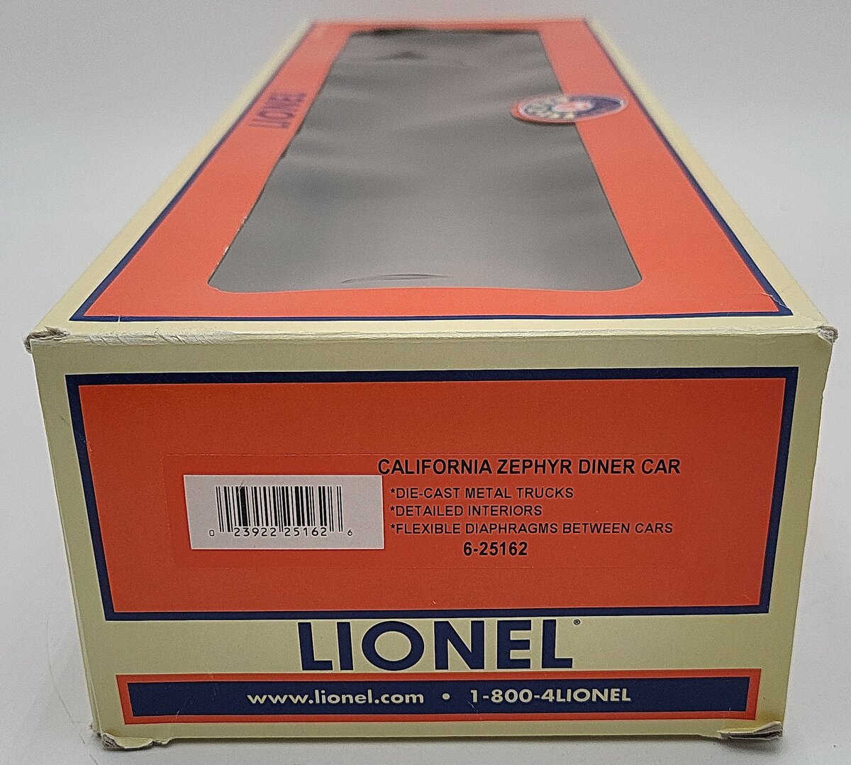 Lionel 6-25162 California Zephyr " Silver Banquet" Diner Car EX/Box