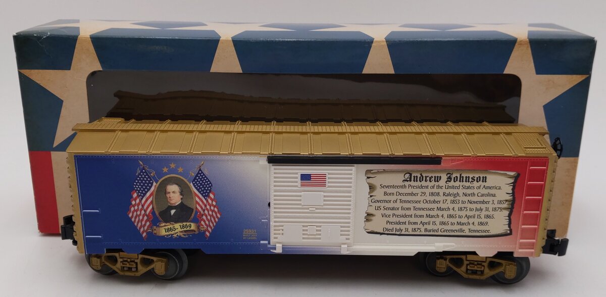 Lionel 6-25931 O Gauge USA President Andrew Johnson Boxcar LN/Box