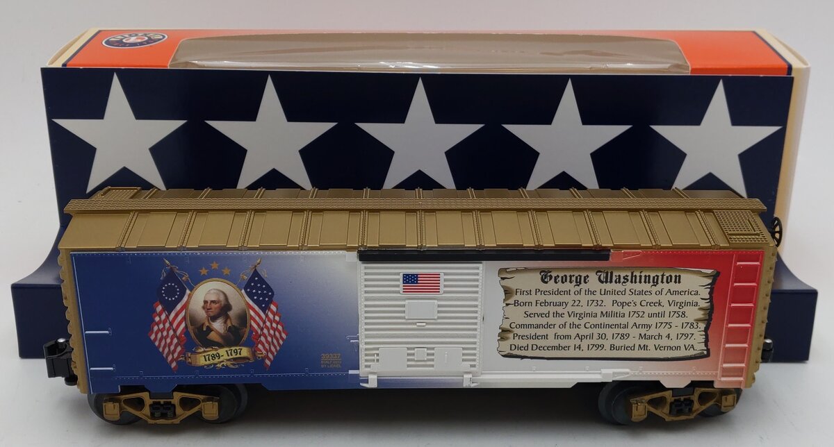 Lionel 6-39337 O Gauge George Washington Boxcar LN/Box