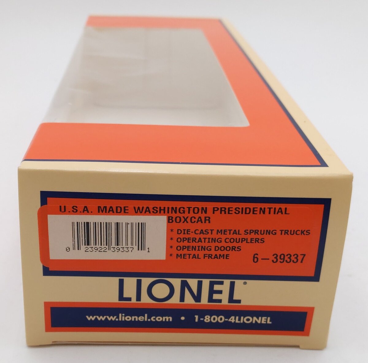 Lionel 6-39337 O Gauge George Washington Boxcar LN/Box