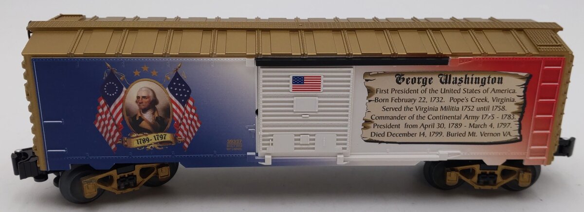 Lionel 6-39337 O Gauge George Washington Boxcar LN/Box