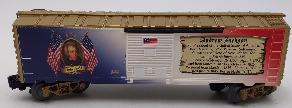 Lionel 6-81488 O Gauge USA Presidents Andrew Jackson Boxcar