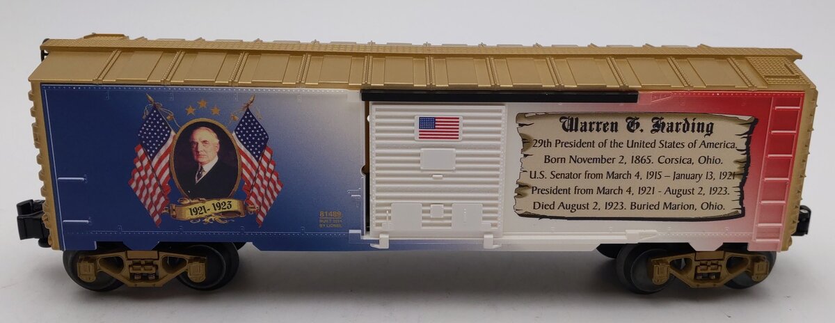 Lionel 6-81489 O Gauge USA Presidents Warren G. Harding Boxcar EX/Box