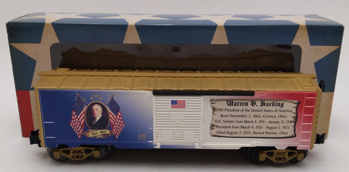Lionel 6-81489 O Gauge USA Presidents Warren G. Harding Boxcar EX/Box