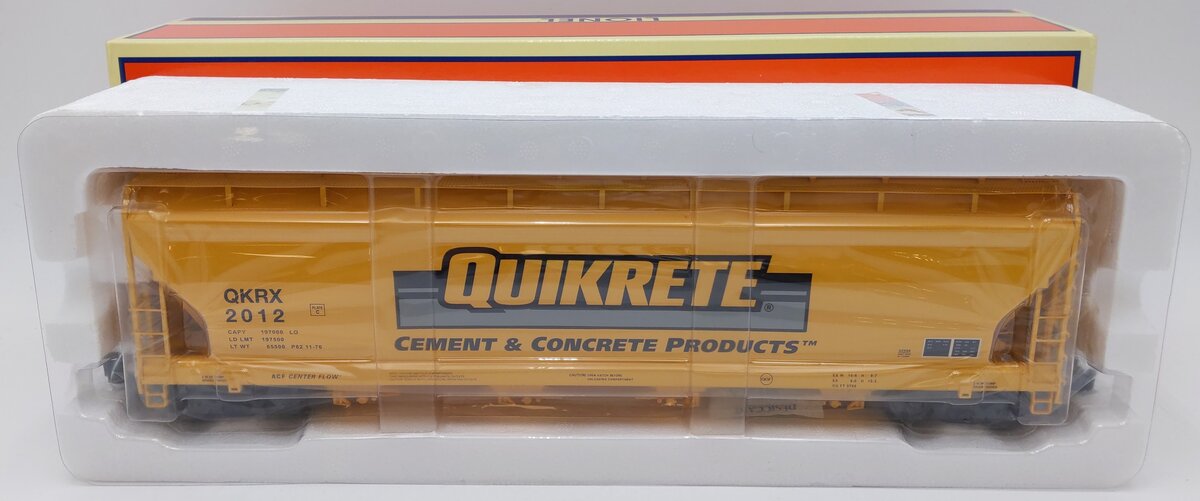 Lionel 6-52594 O Gauge TCA Quikrete ACF 4-Bay Hopper #2012 NIB