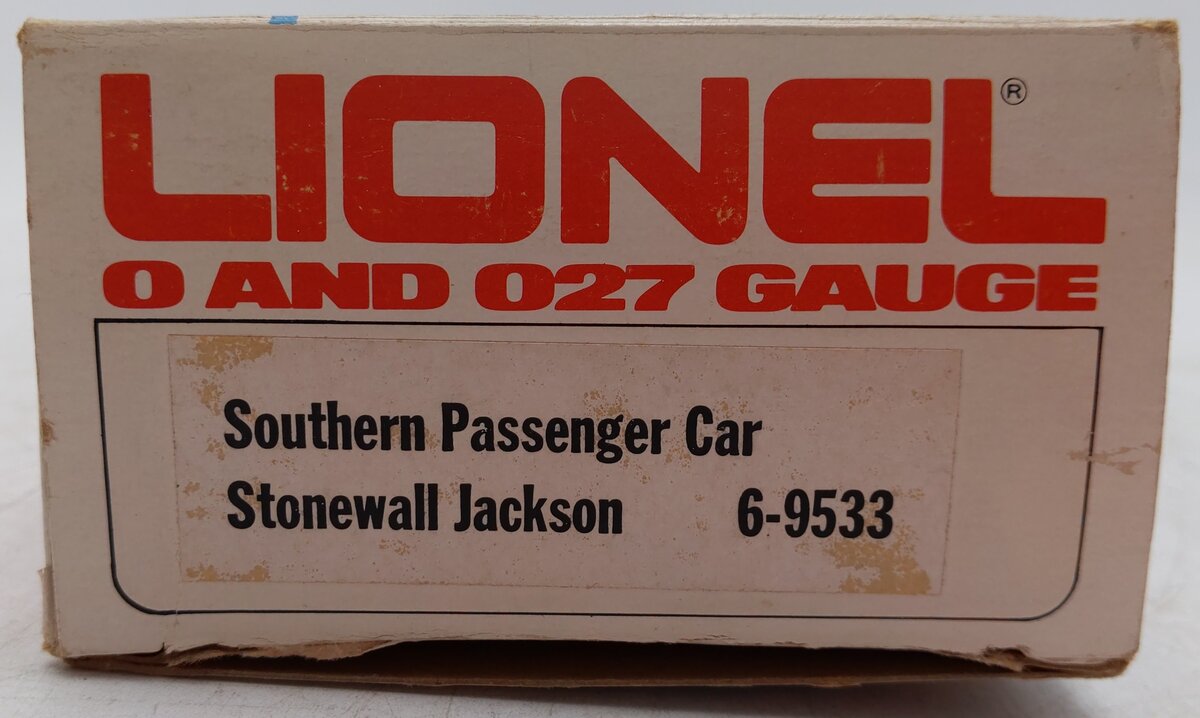 Lionel 6-9533 O Gauge Southern "Stonewall Jackson" Crescent Passenger Car #9533 EX/Box