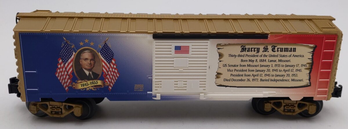 Lionel 6-25933 O Gauge USA President Harry S. Truman Boxcar LN/Box