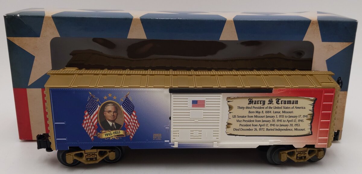 Lionel 6-25933 O Gauge USA President Harry S. Truman Boxcar LN/Box