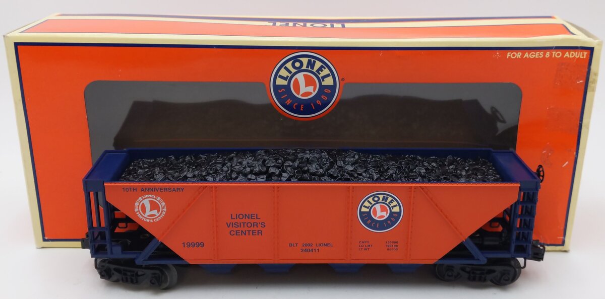 Lionel 6-19999 O Gauge Visitors Center 4-Bay Hopper #240411 LN/Box