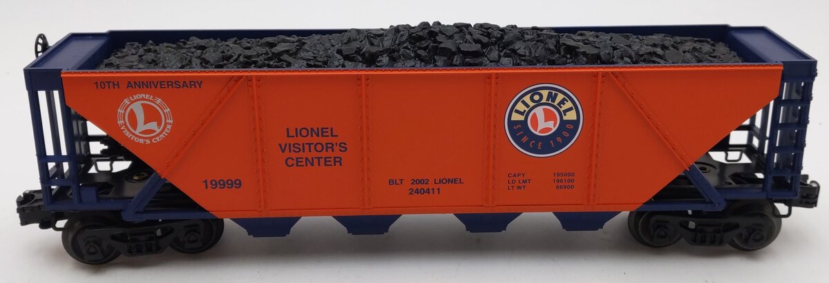 Lionel 6-19999 O Gauge Visitors Center 4-Bay Hopper #240411 LN/Box