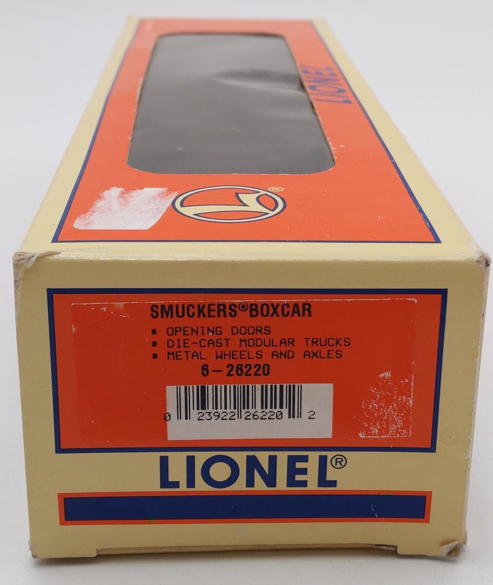 Lionel 6-26220 O Gauge Smucker's® 9700 Boxcar LN/Box