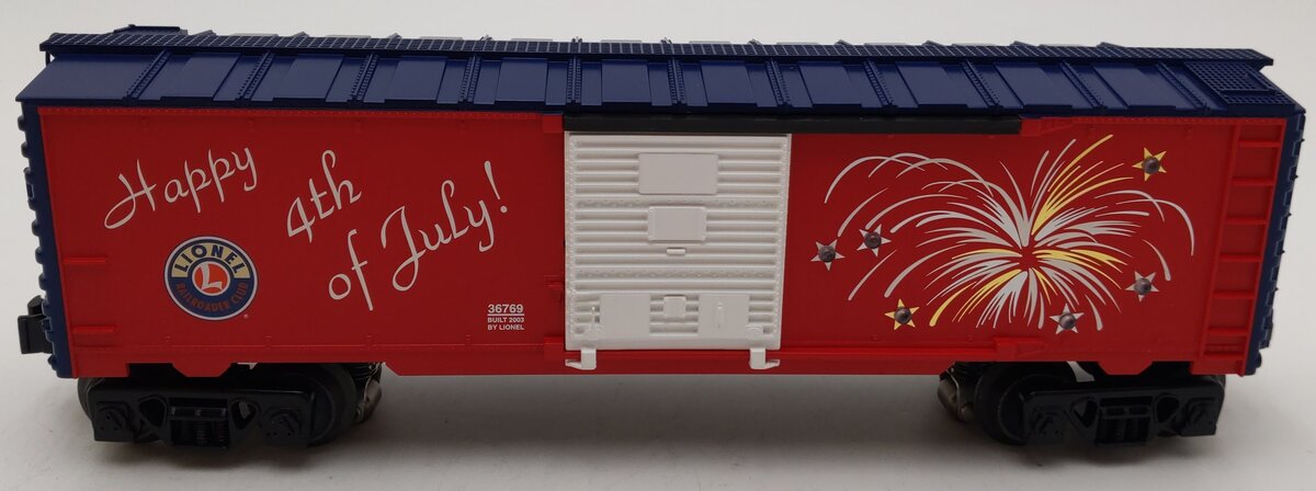 Lionel 6-36769 O Gauge LRRC Fourth of July Lighted Boxcar LN/Box