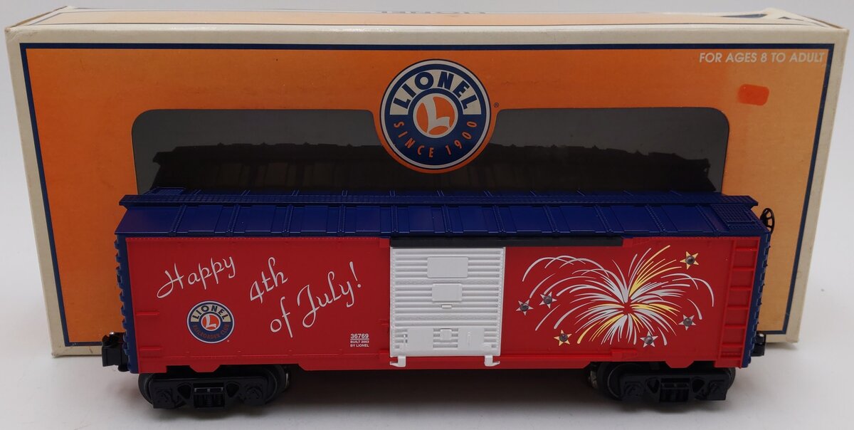 Lionel 6-36769 O Gauge LRRC Fourth of July Lighted Boxcar LN/Box