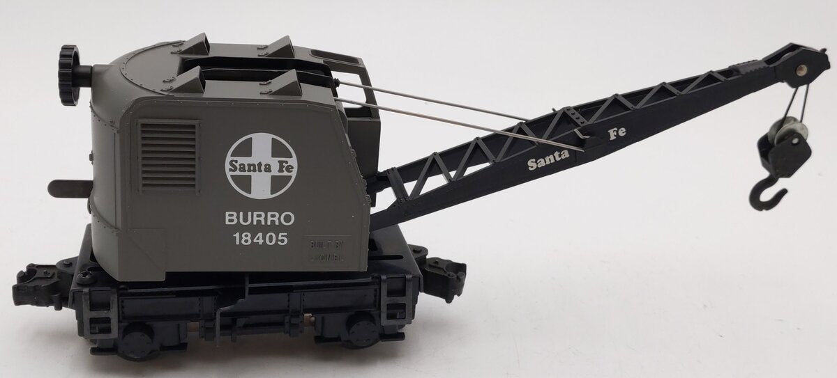 Lionel 6-18405 O Gauge Santa Fe Operating Burro Crane EX