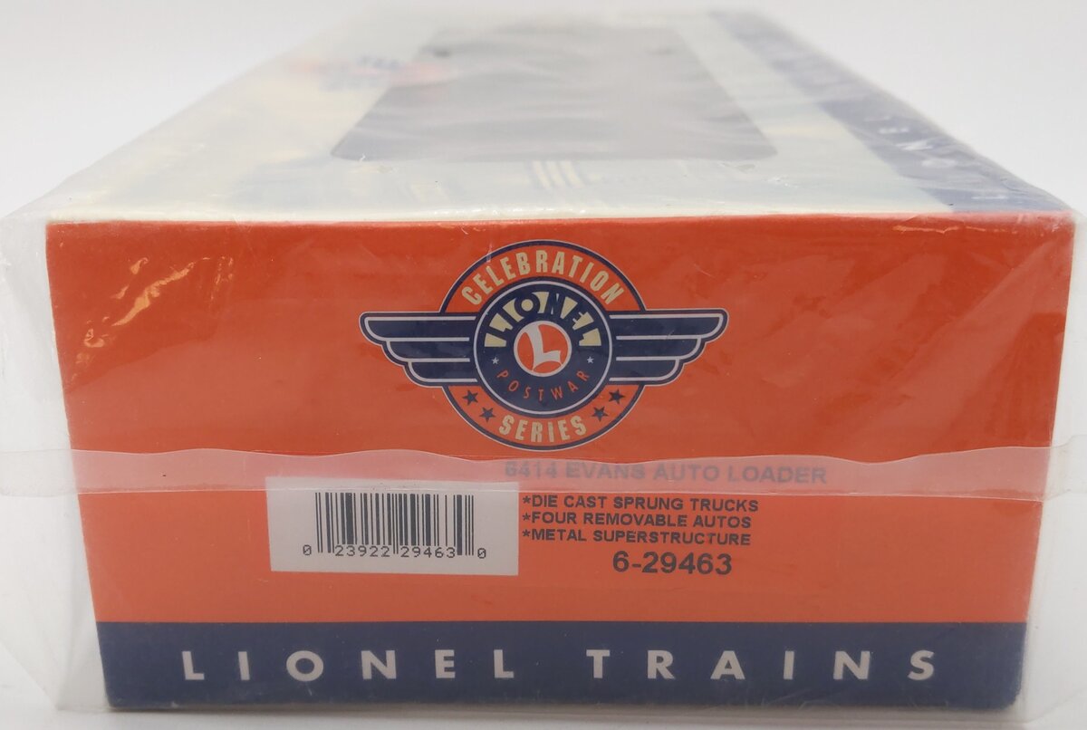 Lionel 6-29463 O Gauge PWC 6414 Evans Auto Loader with Cheapie Autos NIB