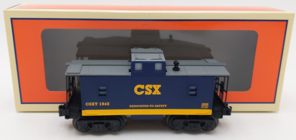 Lionel 6-36668 CSX Square Window Caboose #1942 EX/Box
