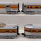 MTH 30-6094 O Denver & Rio Grande O-27 Streamlined Passenger Car Set (Set of 4) VG/Box