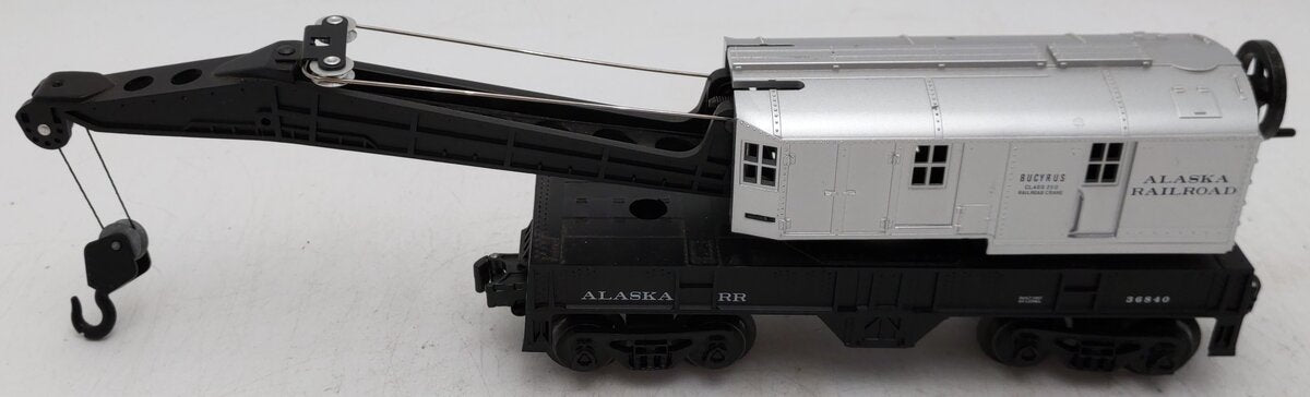 Lionel 6-36840 O Gauge Alaska Railroad Operating Crane Car EX